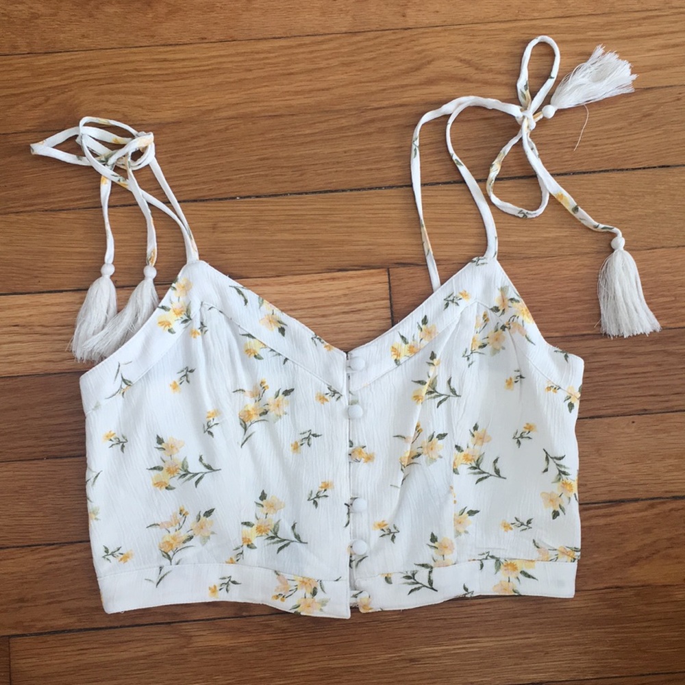 Button Front Crop Top
